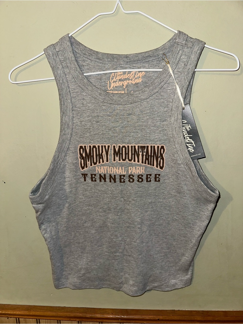 Gray Smoky Mountains Tank Top Baby Tank